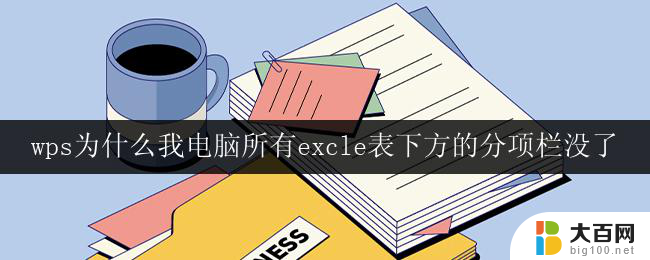 wps为什么我的电脑所有excel表格下方的分项栏消失