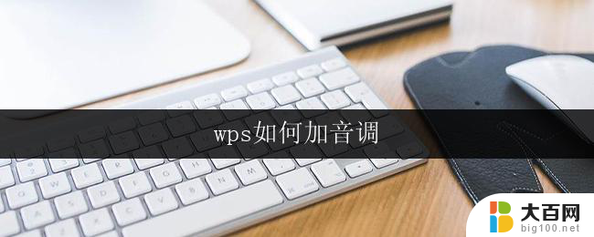 wps如何加音调 wps如何给文字加音调