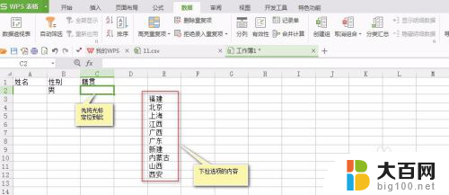 wps表格选项怎么添加 WPS表格如何增加下拉框选项