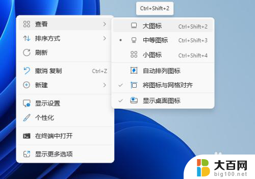 win11桌面图标怎么自定义大小 如何在win11系统中调整桌面图标大小