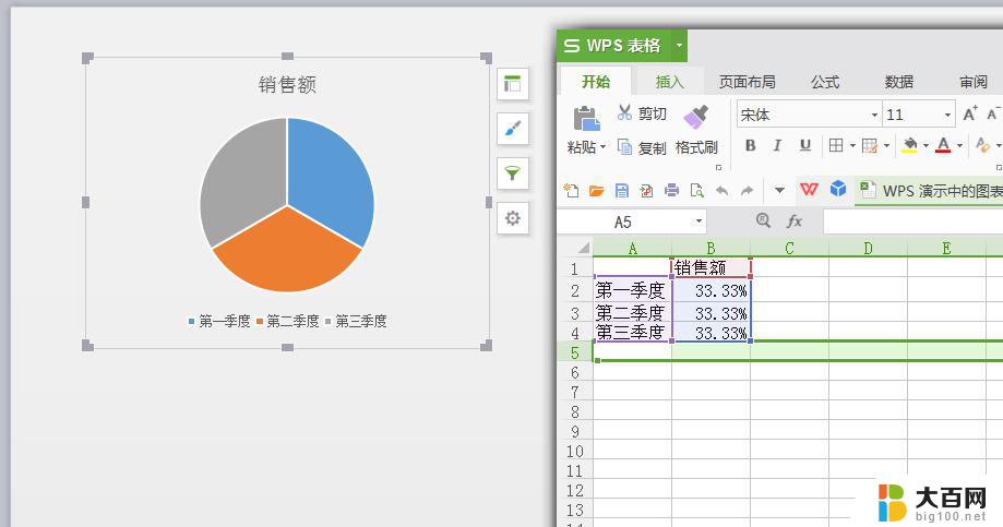 wps如何做一个三等分的饼图 怎样用wps做一个三等分的饼图