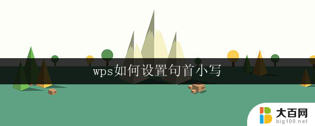 wps如何设置句首小写 wps如何实现句首小写的设置